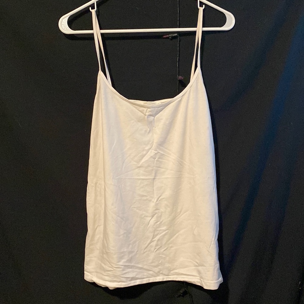 H&M white cami, size L.